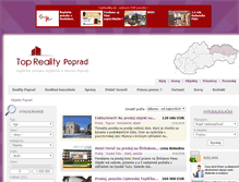Tablet Screenshot of objekty.reality-poprad.eu