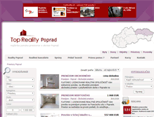 Tablet Screenshot of priestory.reality-poprad.eu